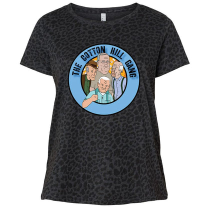 Ladies Curvy Jersey - S2VHUZJG - Black Leopard - 11