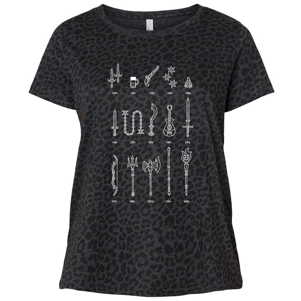 Ladies Curvy Jersey - PX8EF9AS - Black Leopard - 11