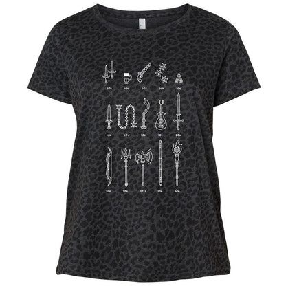 Ladies Curvy Jersey - PX8EF9AS - Black Leopard - 11