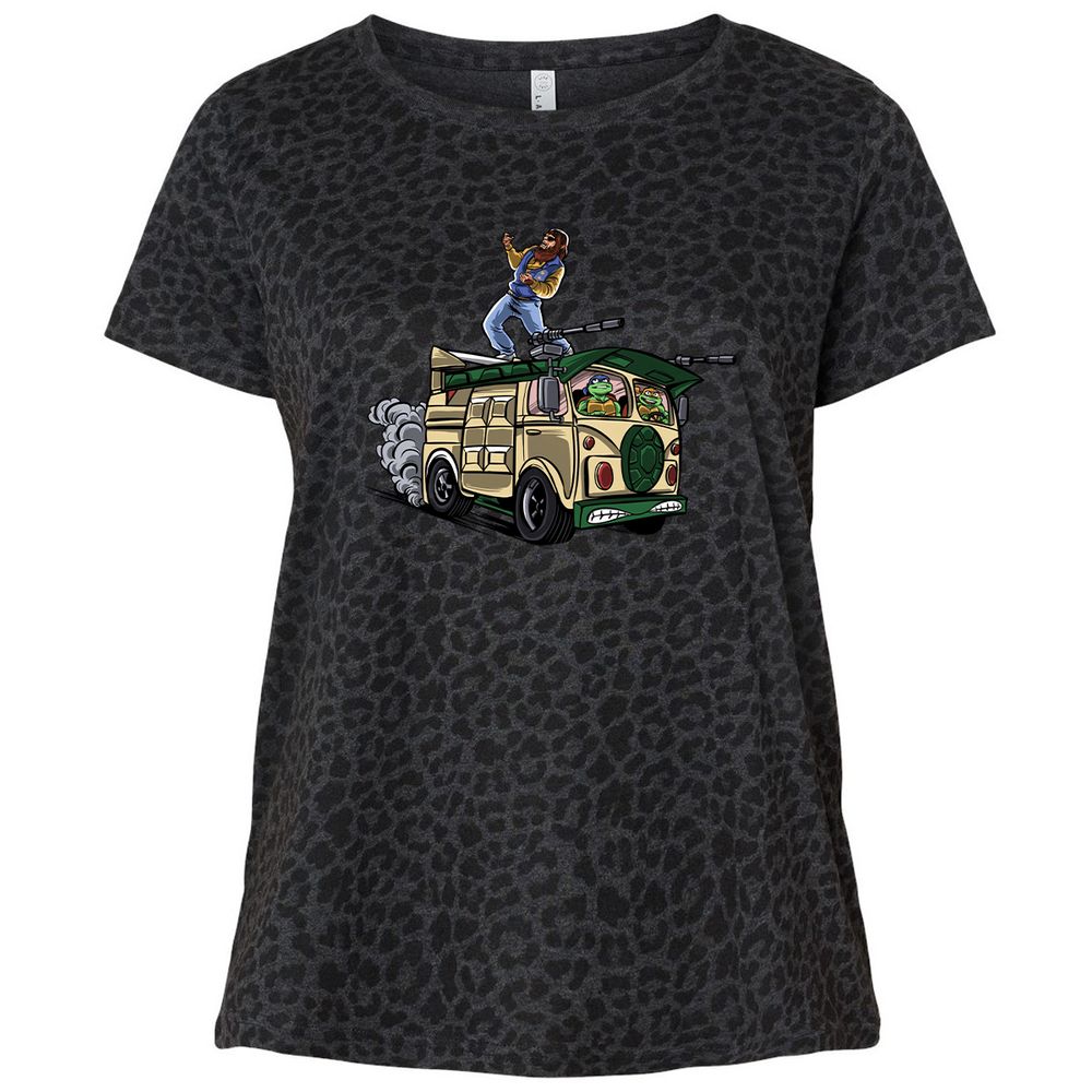 Ladies Curvy Jersey - 2YAGMU1D - Black Leopard - 11