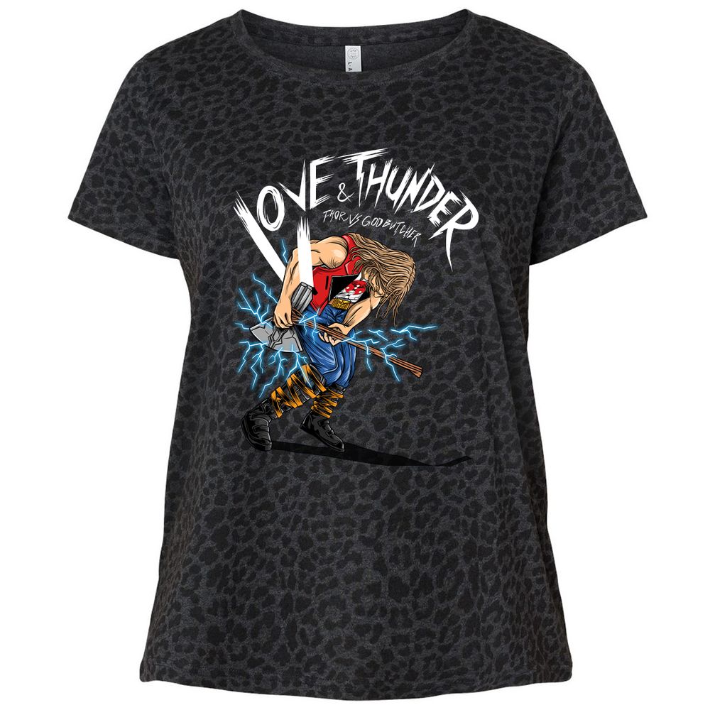 Ladies Curvy Jersey - HPAFM814 - Black Leopard - 11