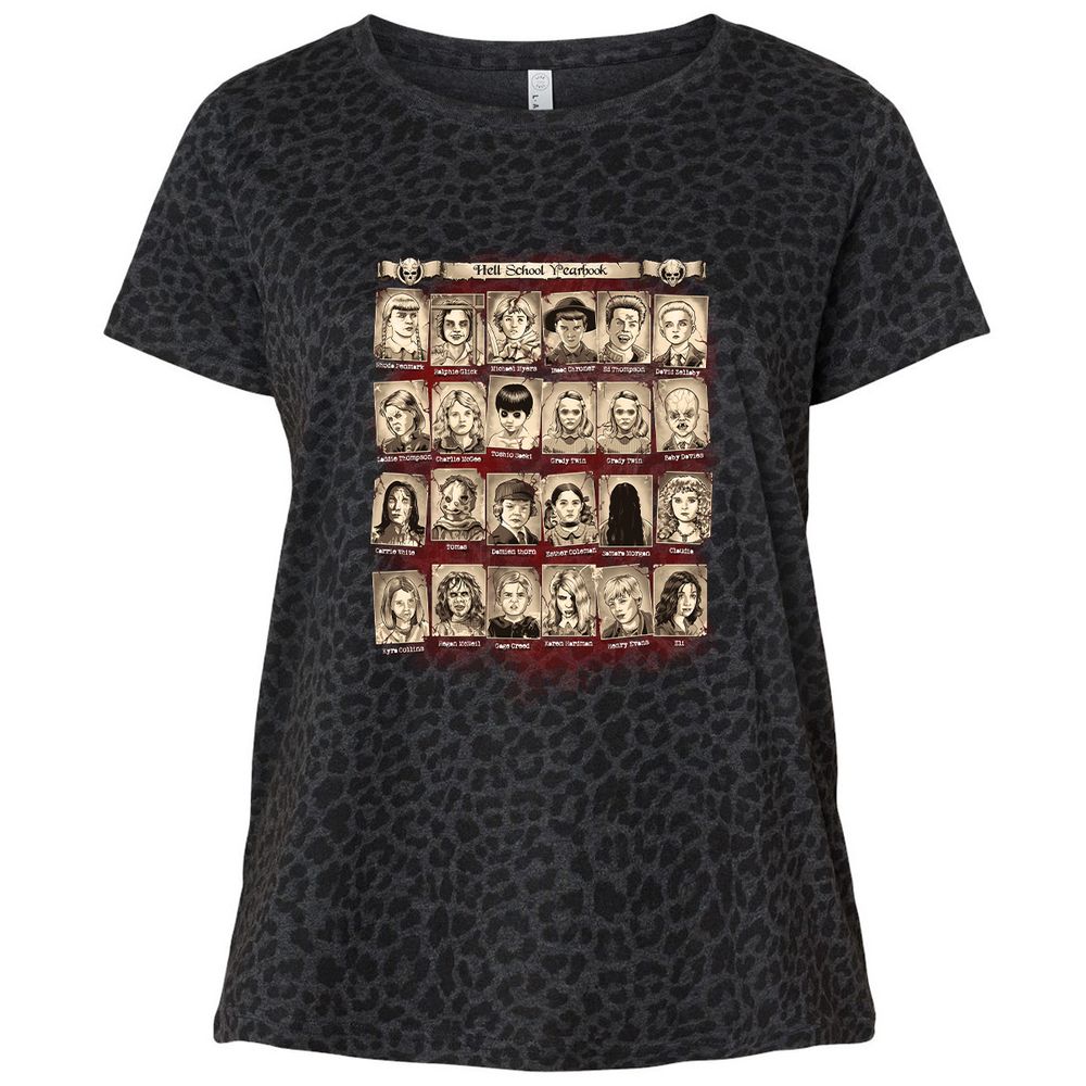 Ladies Curvy Jersey - WE7D4XWQ - Black Leopard - 11