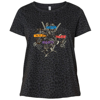 Ladies Curvy Jersey - T47LF3LK - Black Leopard - 11