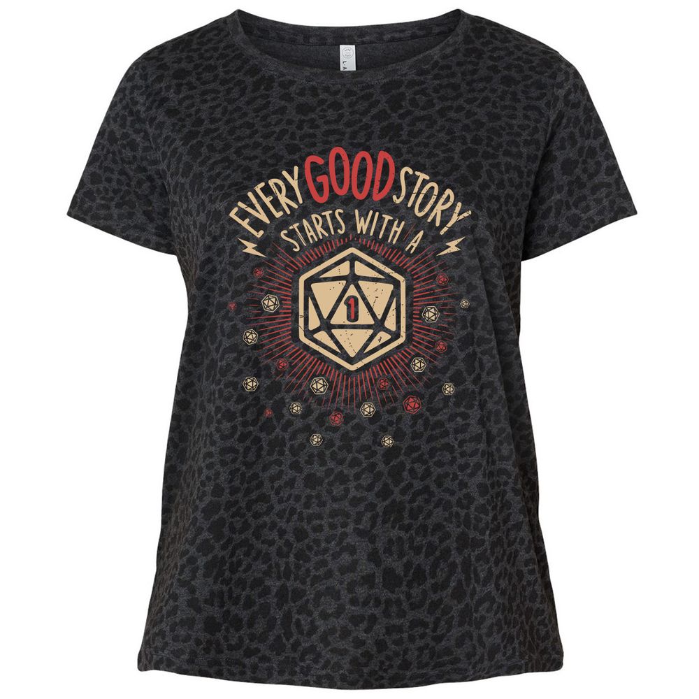 Ladies Curvy Jersey - ENWTUW33 - Black Leopard - 11