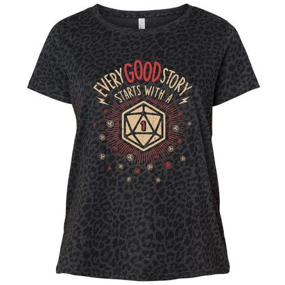 Ladies Curvy Jersey - ENWTUW33 - Black Leopard - 11