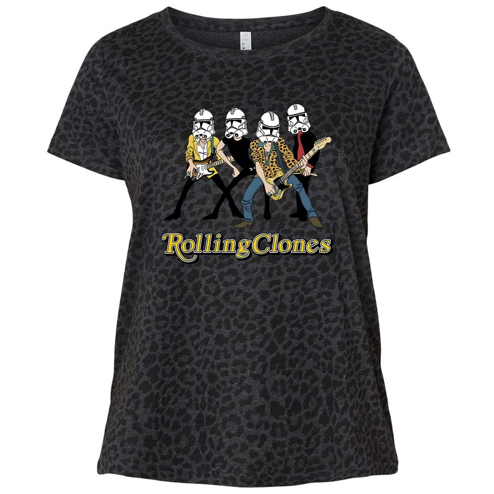 Ladies Curvy Jersey - NTVUZLFP - Black Leopard - 11