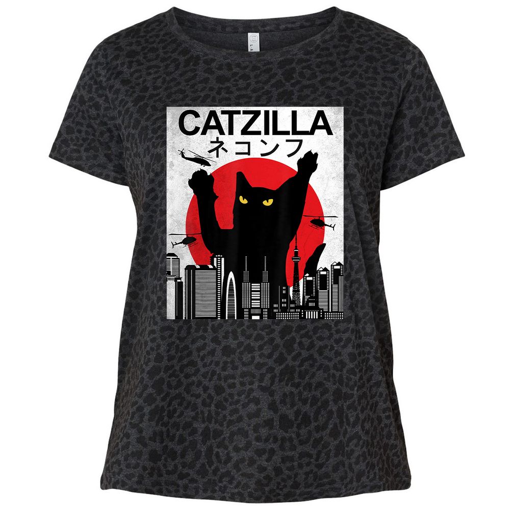 Ladies Curvy Jersey - TXWNW2TU - Black Leopard - 11