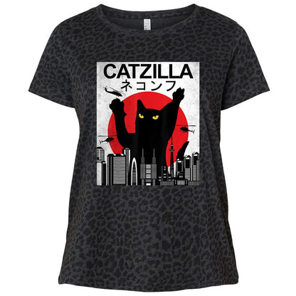 Ladies Curvy Jersey - TXWNW2TU - Black Leopard - 11