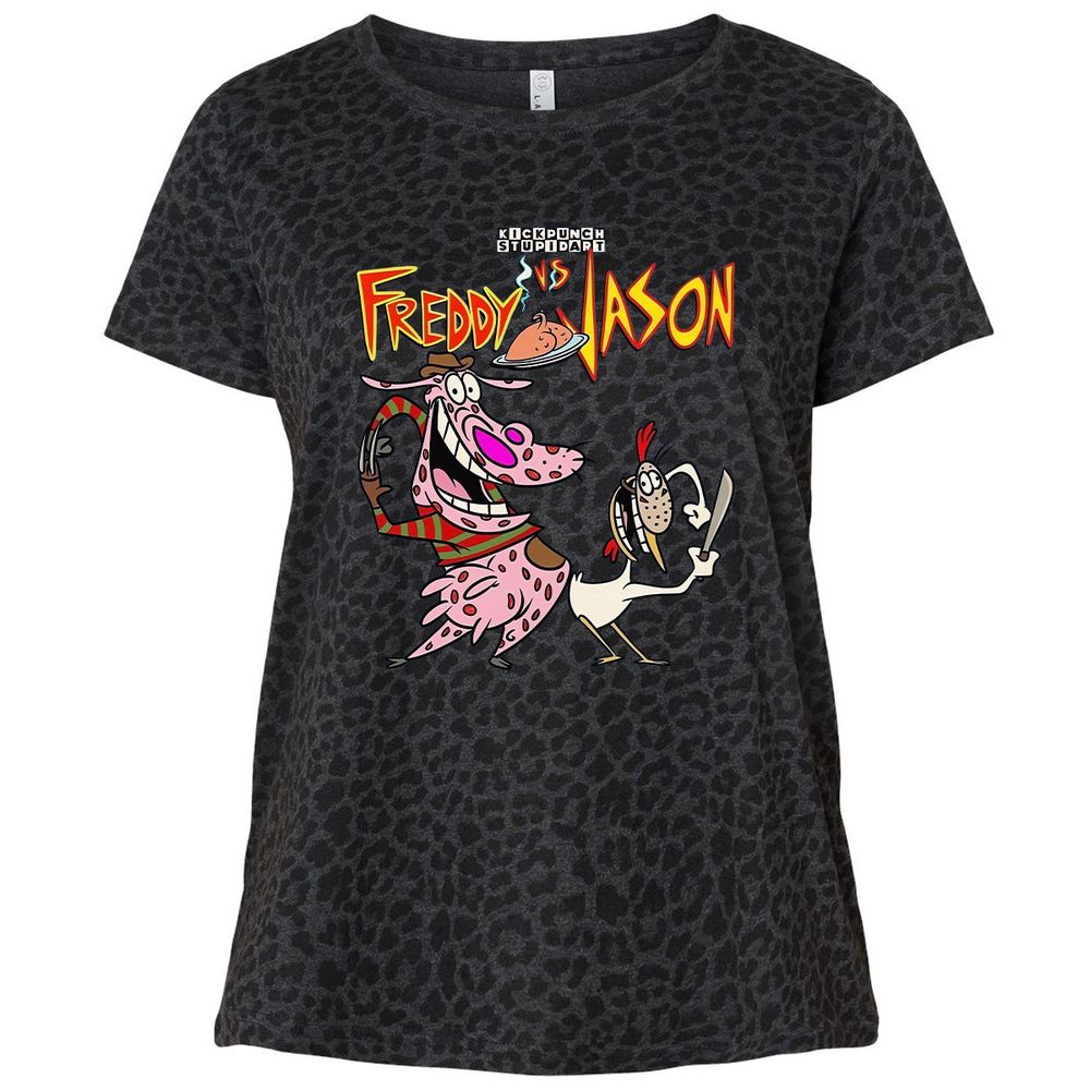 Ladies Curvy Jersey - ZBD3MYDP - Black Leopard - 11