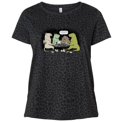 Ladies Curvy Jersey - BF8GTDBY - Black Leopard - 11