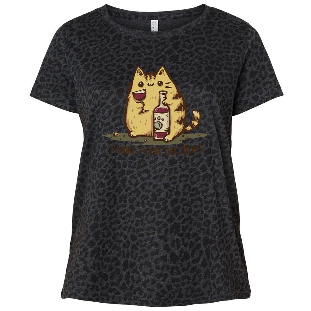 Ladies Curvy Jersey - KHQWLS43 - Black Leopard - 11