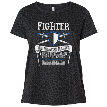 Ladies Curvy Jersey - VD1AQRTF - Black Leopard - 11