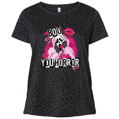 Ladies Curvy Jersey - ELHT63FQ - Black Leopard - 11