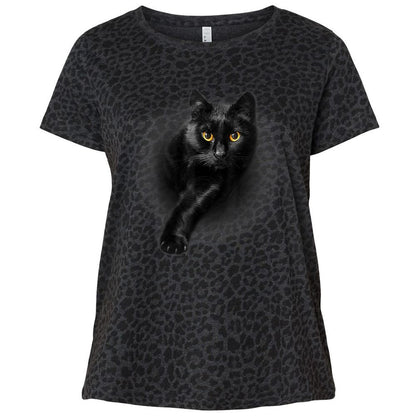 Ladies Curvy Jersey - SRVQXVNL - Black Leopard - 11