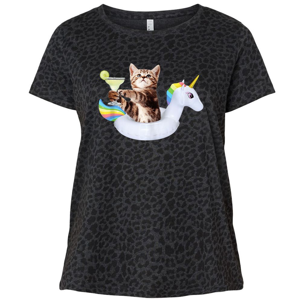 Ladies Curvy Jersey - F17RR4YZ - Black Leopard - 11