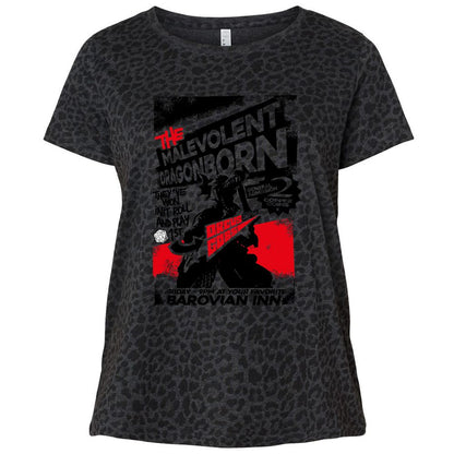 Ladies Curvy Jersey - UPX7X7C8 - Black Leopard - 11