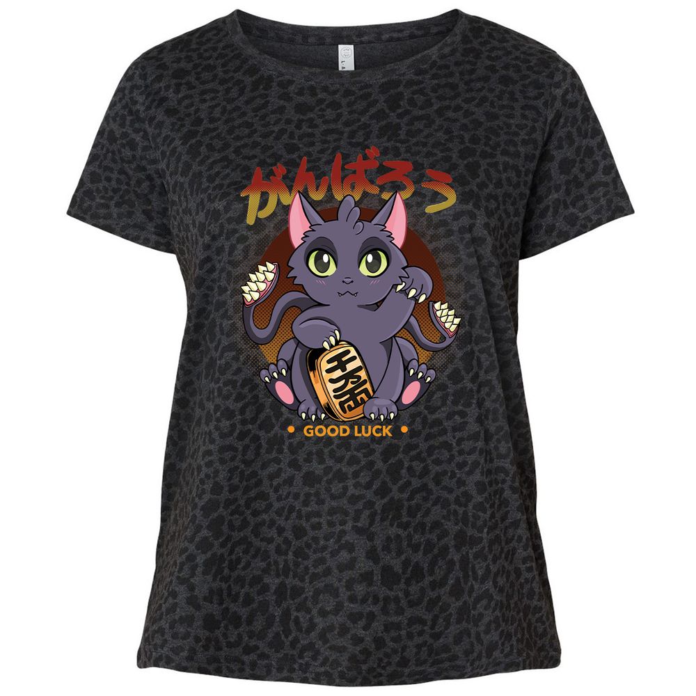 Ladies Curvy Jersey - 3UEN6UP7 - Black Leopard - 11