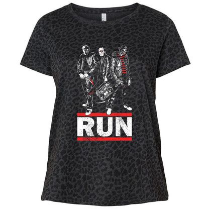 Ladies Curvy Jersey - UBC61RRU - Black Leopard - 11