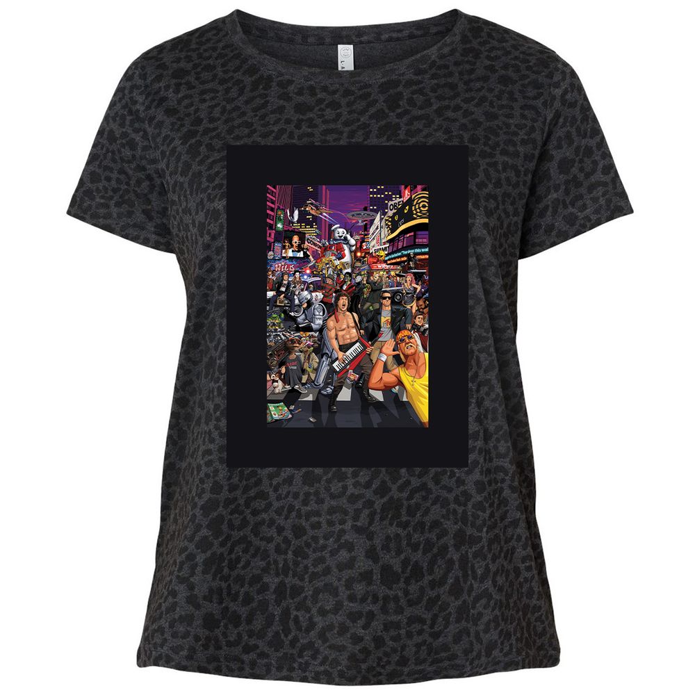 Ladies Curvy Jersey - Q9Z57QSZ - Black Leopard - 11