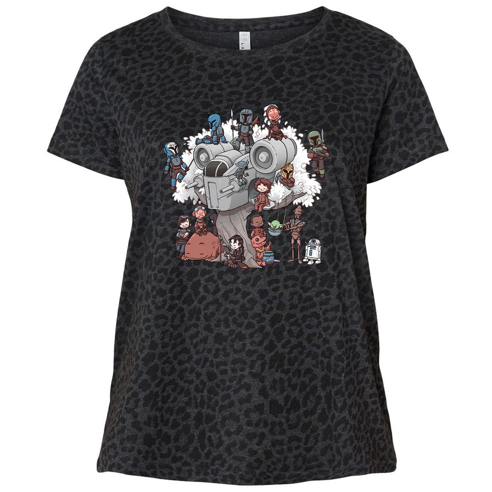 Ladies Curvy Jersey - 3QYN2XB5 - Black Leopard - 11