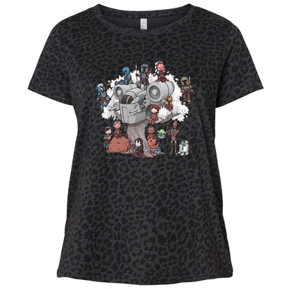 Ladies Curvy Jersey - 3QYN2XB5 - Black Leopard - 11