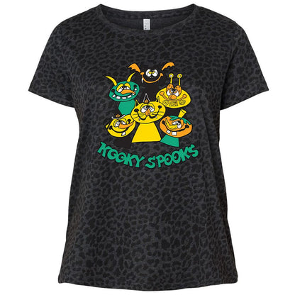 Ladies Curvy Jersey - T49CLR98 - Black Leopard - 11