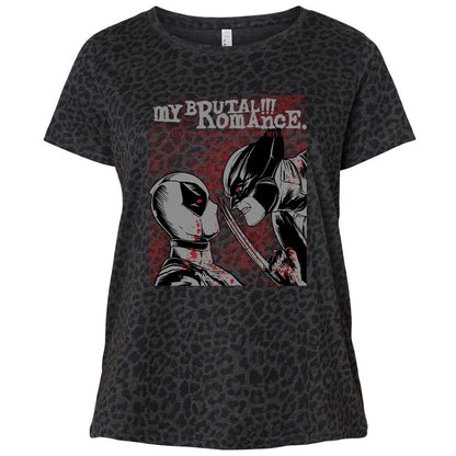 Ladies Curvy Jersey - B67YXKKN - Black Leopard - 11