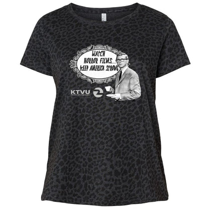 Ladies Curvy Jersey - QFFW2UW5 - Black Leopard - 11