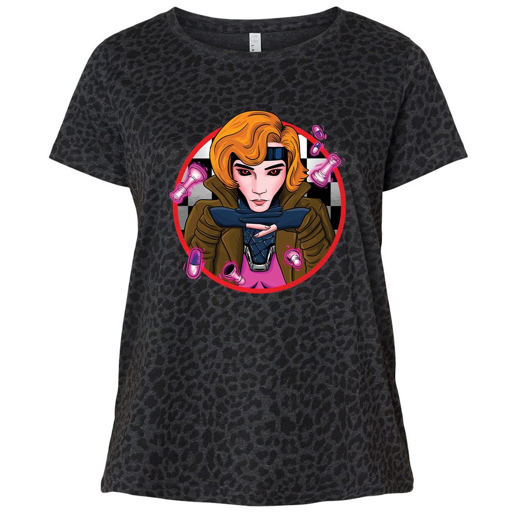 Ladies Curvy Jersey - JCLWX93Z - Black Leopard - 11