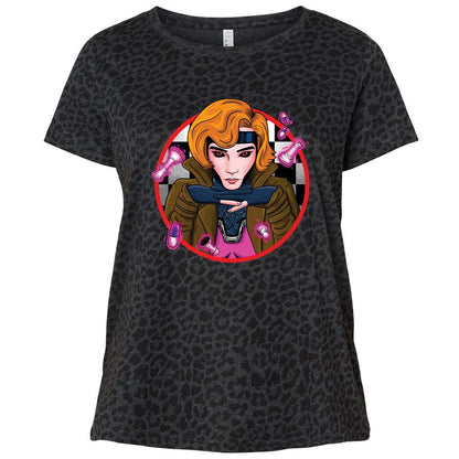 Ladies Curvy Jersey - JCLWX93Z - Black Leopard - 11