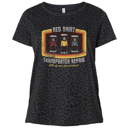 Ladies Curvy Jersey - 896AQPTF - Black Leopard - 11