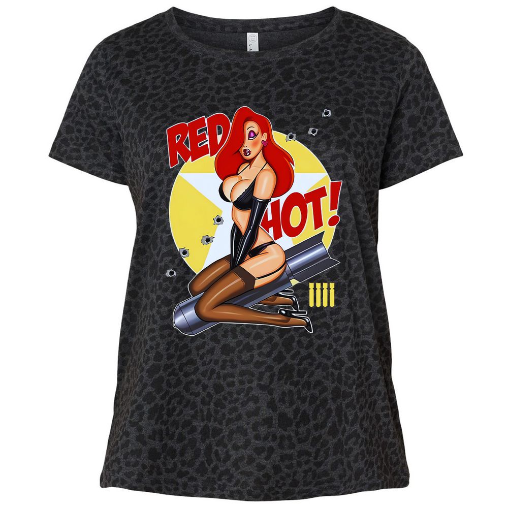 Ladies Curvy Jersey - Y9JDRRCA - Black Leopard - 11