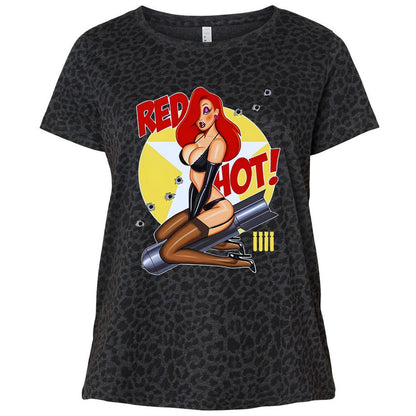 Ladies Curvy Jersey - Y9JDRRCA - Black Leopard - 11