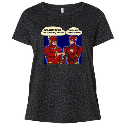 Ladies Curvy Jersey - R4BUX3TW - Black Leopard - 11