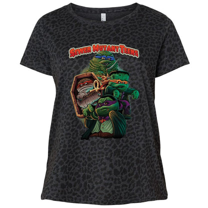 Ladies Curvy Jersey - X3XBLEZV - Black Leopard - 11