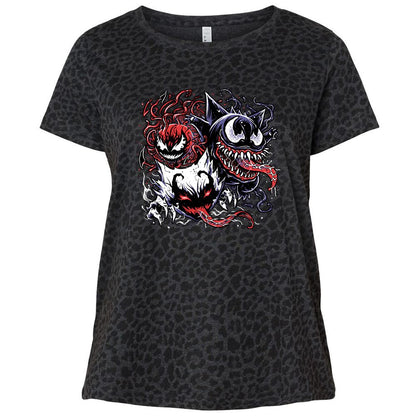 Ladies Curvy Jersey - R6PHEY3E - Black Leopard - 11