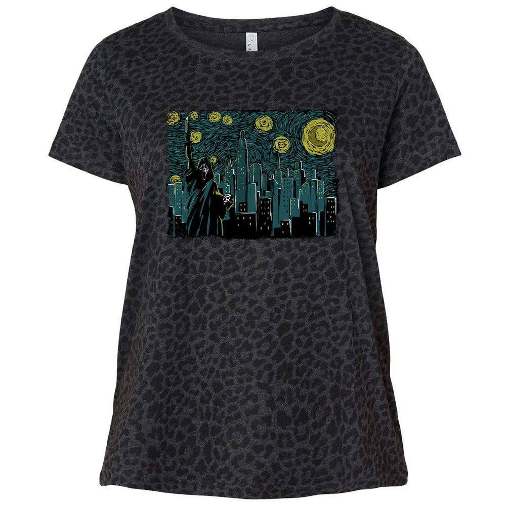 Ladies Curvy Jersey - Y2G5YH99 - Black Leopard - 11