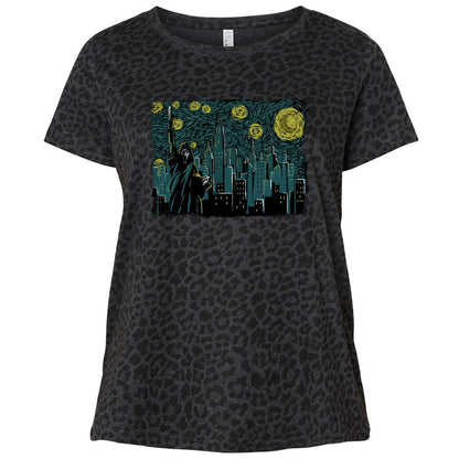 Ladies Curvy Jersey - Y2G5YH99 - Black Leopard - 11