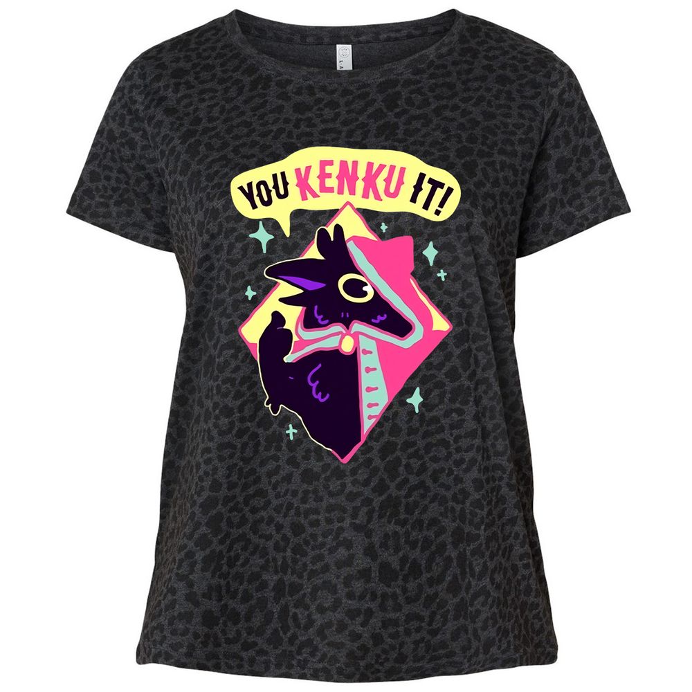 Ladies Curvy Jersey - CDLFPDVL - Black Leopard - 11