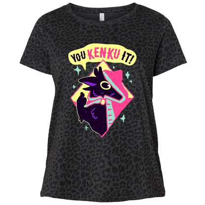 Ladies Curvy Jersey - CDLFPDVL - Black Leopard - 11