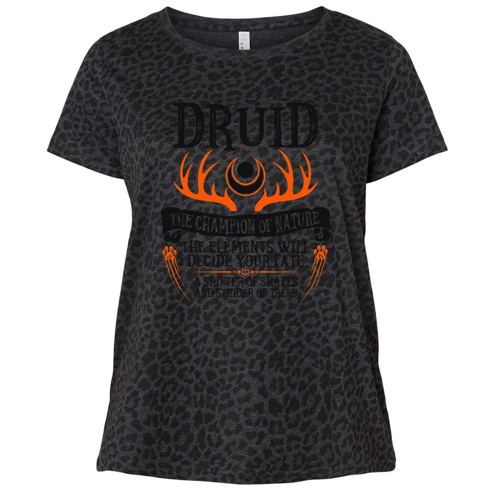 Ladies Curvy Jersey - DA1YB4XT - Black Leopard - 11