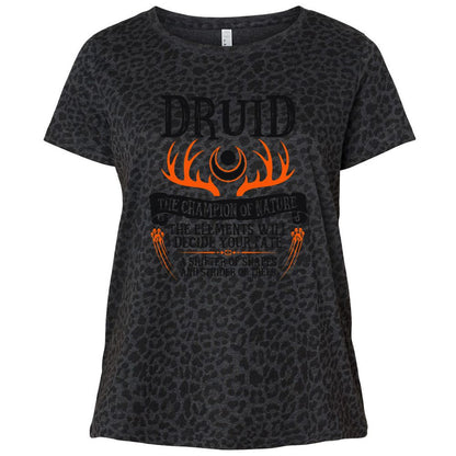 Ladies Curvy Jersey - DA1YB4XT - Black Leopard - 11
