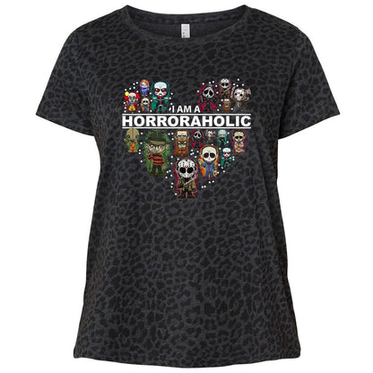 Ladies Curvy Jersey - TGH5ZYJQ - Black Leopard - 11