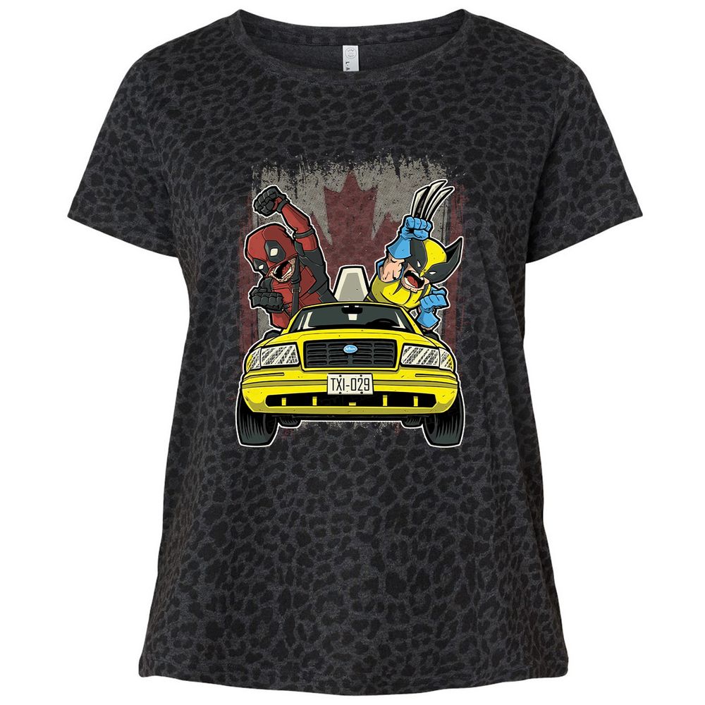 Ladies Curvy Jersey - W16M8ZYW - Black Leopard - 11