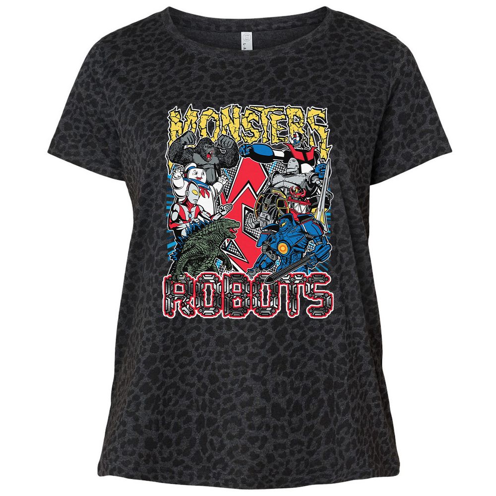 Ladies Curvy Jersey - JM8EM2L5 - Black Leopard - 11