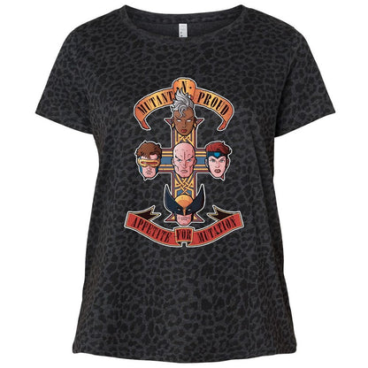 Ladies Curvy Jersey - 69HQYBRP - Black Leopard - 11