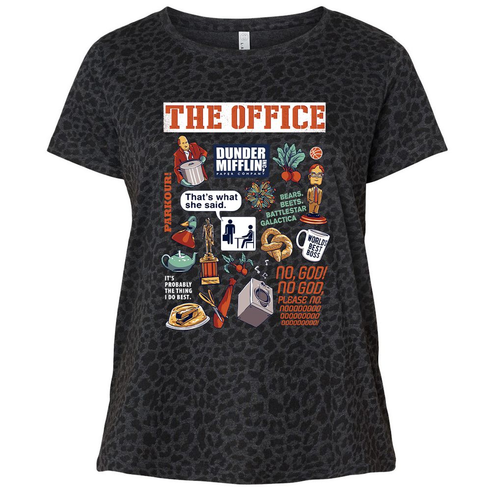 Ladies Curvy Jersey - 7E842QMT - Black Leopard - 11