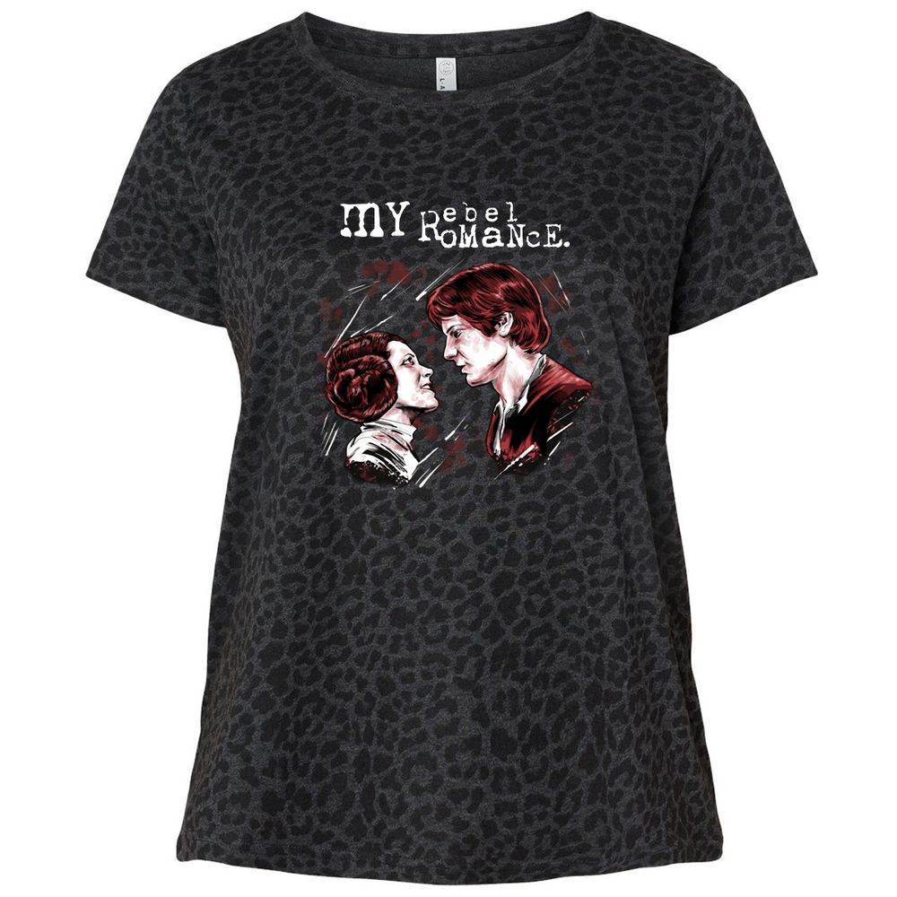 Ladies Curvy Jersey - 3X7XS3XL - Black Leopard - 11