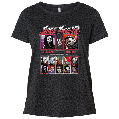 Ladies Curvy Jersey - TAQV6RPH - Black Leopard - 11