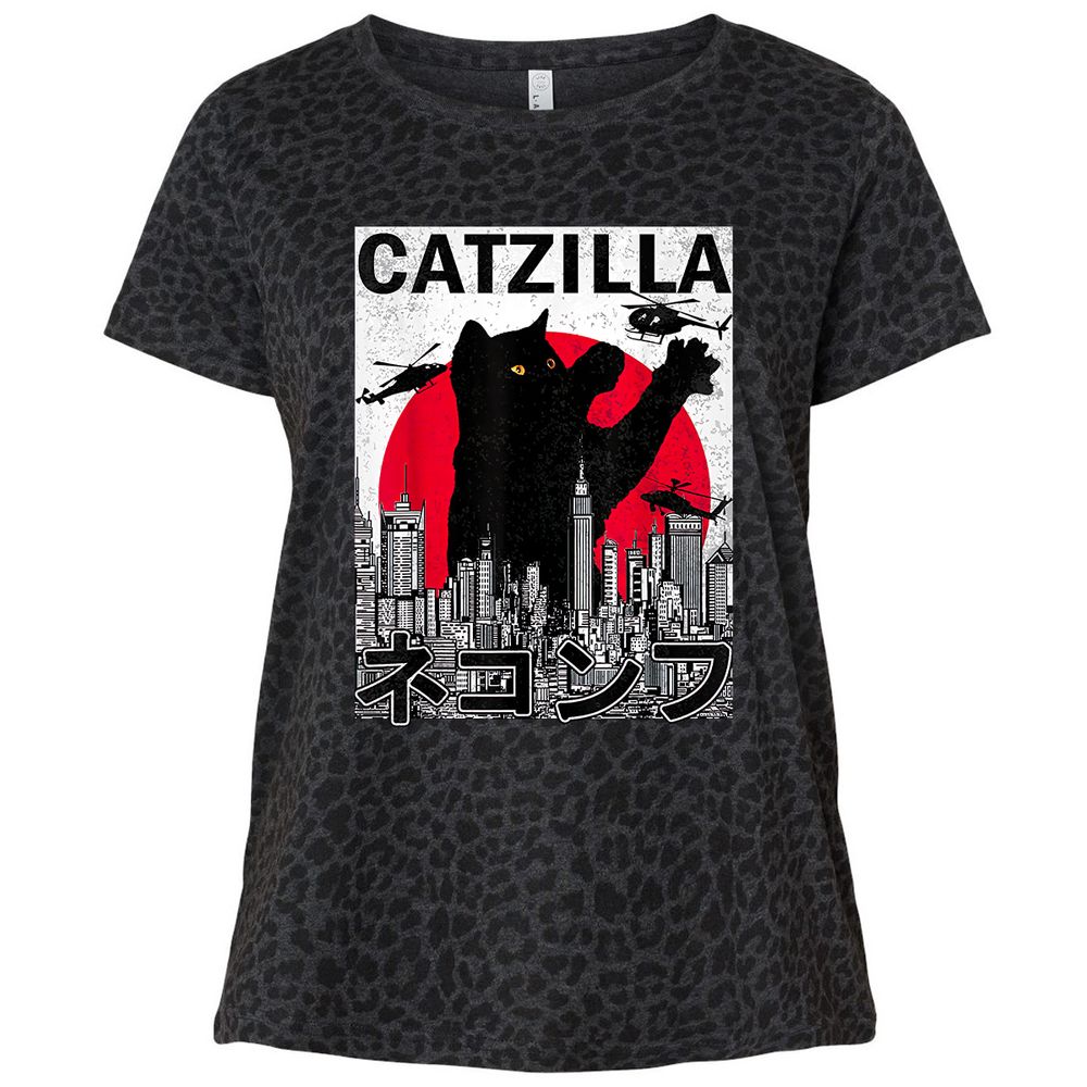 Ladies Curvy Jersey - Q5SJSEWQ - Black Leopard - 11